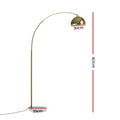 Artiss Arched Floor Lamp Gold Brass Marble Base Standing