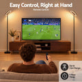 Artiss LED Floor Lamp with Dual Rotating Heads, Dimmable Light and Remote Control Black 20W