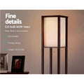 Artiss LED Floor Lamp 3 Tier Shelf Storage Vintage Brown Stand