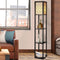 Artiss 3 Tier Floor Lamp Shelf Storage LED Light Stand Black