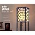 Artiss 3 Tier Floor Lamp Shelf Storage LED Light Stand Black