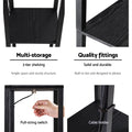 Artiss 3 Tier Floor Lamp Shelf Storage LED Light Stand Black