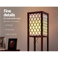 Artiss 3 Tier Floor Lamp Shelf Storage LED Light Stand Brown