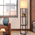 Artiss 3 Tier Shelf LED Floor Lamp Storage Stand Vintage White