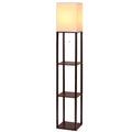 Artiss 3 Tier Shelf LED Floor Lamp Storage Stand Vintage White