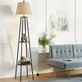 Artiss Floor Lamp 2 Tier Shelf LED Light Stand Storage