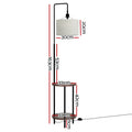 Artiss Floor Lamp 2 Tier Shelf LED Light Stand Adjustable Head