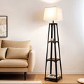 Artiss Floor Lamp 3 Tier Shelf LED Light Storage Stand White