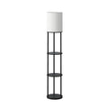 Artiss 3 Tier Shelf LED Floor Lamp Storage Stand Vintage Round