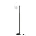 Artiss Floor Lamp Black Glass Shade Modern Reading Light Stand