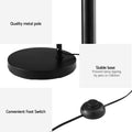 Artiss Floor Lamp Black Glass Shade Modern Reading Light Stand