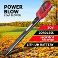 Giantz 20V Cordless Leaf Blower Lithium Battery 2-Speed