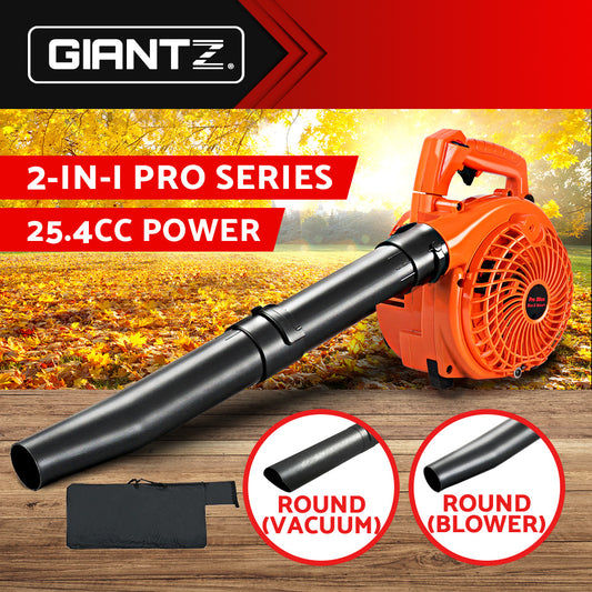 Giantz 25.4cc Petrol Leaf Blower Vacuum 2in1 Garden Mulcher