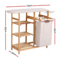 Artiss Bamboo Laundry Basket Hamper Ironing Board Combo