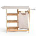Artiss Bamboo Laundry Basket Hamper Ironing Board Combo