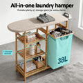 Artiss Bamboo Laundry Basket Hamper Ironing Board Combo