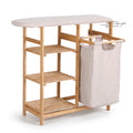 Artiss Bamboo Laundry Basket Hamper Ironing Board Combo