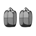 Artiss Foldable Laundry Basket Hamper Black 2 Pack