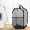 Artiss Foldable Laundry Basket Hamper Black 2 Pack