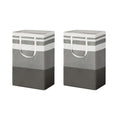 Artiss 2x Foldable Laundry Basket Hamper White Grey