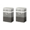 Artiss 2x Foldable Laundry Basket Hamper White Grey
