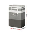 Artiss 2x Foldable Laundry Basket Hamper White Grey