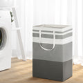 Artiss 2x Foldable Laundry Basket Hamper White Grey