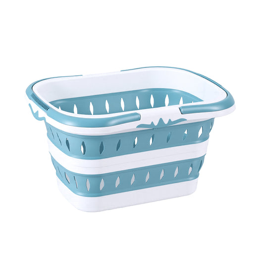 Artiss Laundry Basket Hamper Large Blue Foldable Clothes Storage