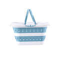 Artiss Foldable Laundry Basket Large Blue Clothes Storage Hamper