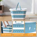 Artiss Foldable Laundry Basket Large Blue Clothes Storage Hamper