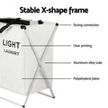 Artiss Laundry Basket 2 Sections Large Foldable Washing Clothes Storage