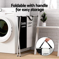 Artiss Laundry Basket 3 Section Foldable Large Clothes Hamper