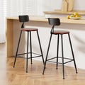 Artiss Bar Stools Pair Vintage Metal Chairs Kitchen Seating