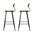 Artiss Bar Stools Pair Vintage Metal Chairs Kitchen Seating