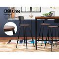Artiss Bar Stools Pair Vintage Metal Chairs Kitchen Seating