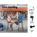 Artiss Bar Stools Pair Vintage Metal Chairs Kitchen Seating