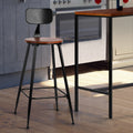 Artiss Bar Stools Pair Vintage Metal Chairs Kitchen Seating