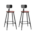 Artiss Bar Stools Pair Vintage Metal Chairs Kitchen Seating