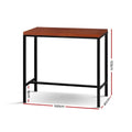 Artiss Alex Bar Table 100cm Rectangular Black