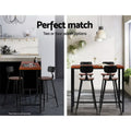 Artiss Alex Bar Table 100cm Rectangular Black