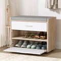 Artiss Shoe Rack Cabinet Bench 8 Pairs White