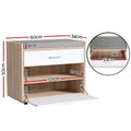 Artiss Shoe Rack Cabinet Bench 8 Pairs White