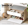 Artiss Shoe Rack Cabinet Bench 8 Pairs White