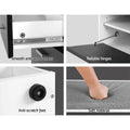 Artiss Shoe Cabinet Bench Storage Organiser Wooden Cupboard Fabric Seat