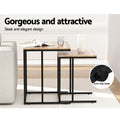 Artiss Nesting Coffee Table Set of 2 Walnut
