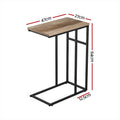 Artiss Side Coffee Table Walnut Anika