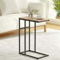 Artiss Side Coffee Table Walnut Anika