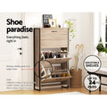 Artiss Shoe Rack Cabinet 24 Pairs Adjustable Shelves