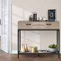 Artiss Console Table Hall Entry Desk Drawer Storage Oak