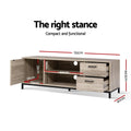 Artiss TV Cabinet 132cm Pine Entertainment Unit Tania